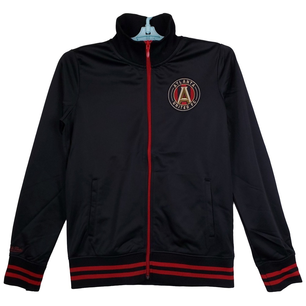 Atlanta United Mitchell & Ness MLS Womens Medium Track Jacket Black Red‎ NWT